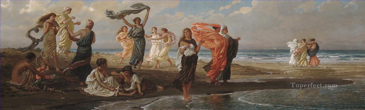 ギリシャの少女たちの入浴の象徴エリフ・ヴェダー油絵